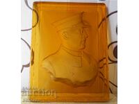 Παλαιό κρυστάλλινο πλακέ "Βασιλιάς Αλβέρτος Α'" - Βέλγιο