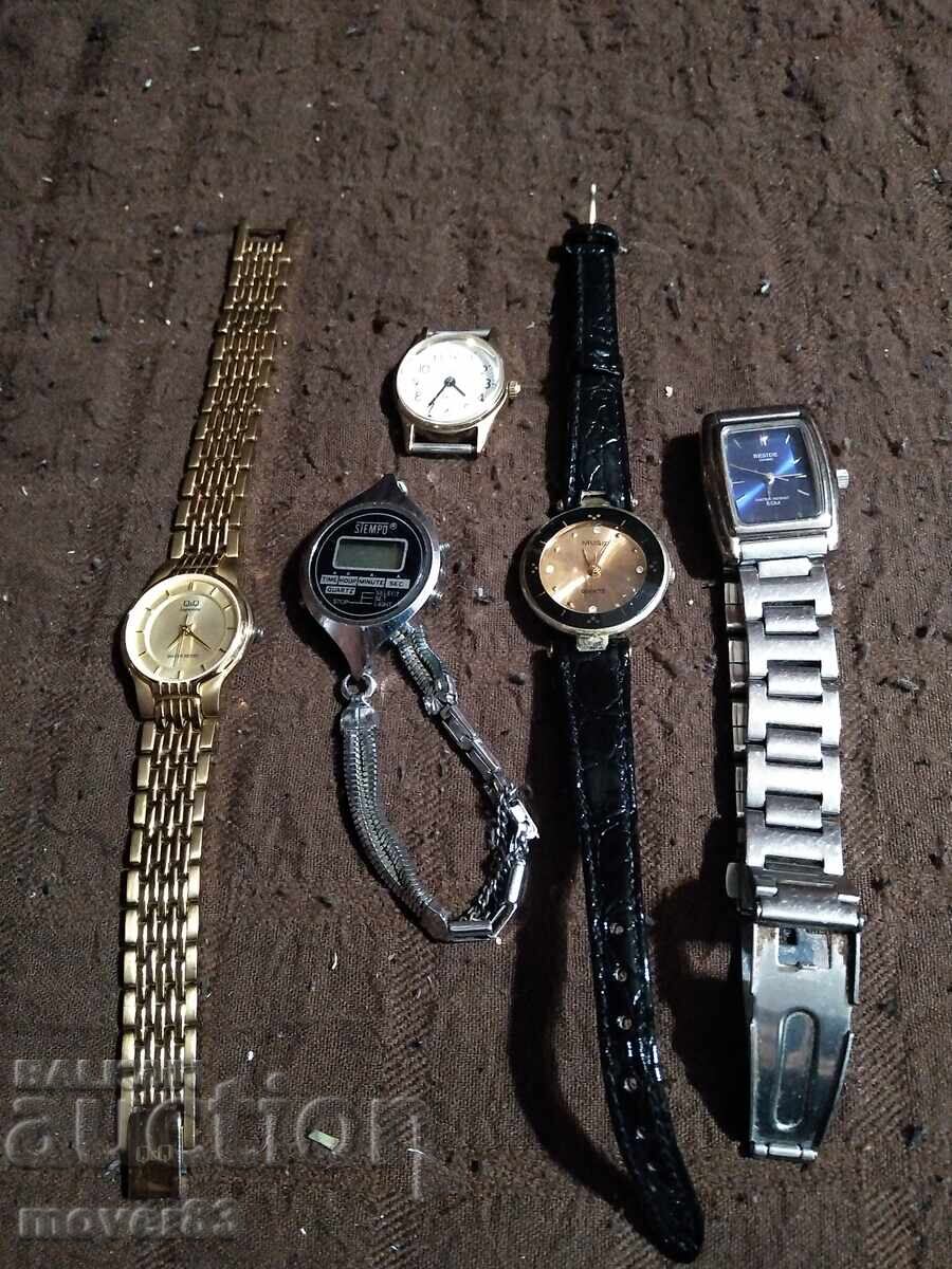 Часовници дамски. Електронни. 5 броя