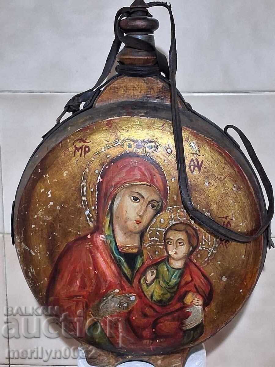 Παλιά γραπτή στάμνα, μπουκάλι, παγούρι από ξύλο, ξύλινη με τιμή € 196.99 | 385.28 BGN