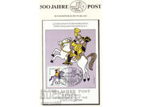 1989. Germania. 500 de ani de serviciu poștal. Bloc de expoziție