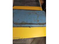 Blue retro metal box