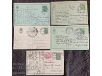 Пътували пощ. карти(I-ва Св.война-цензурни. печати) -Лот 12