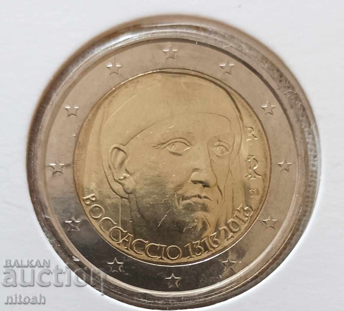 2 евро,2013 г.,Италия,UNC,Джовани Бокачо