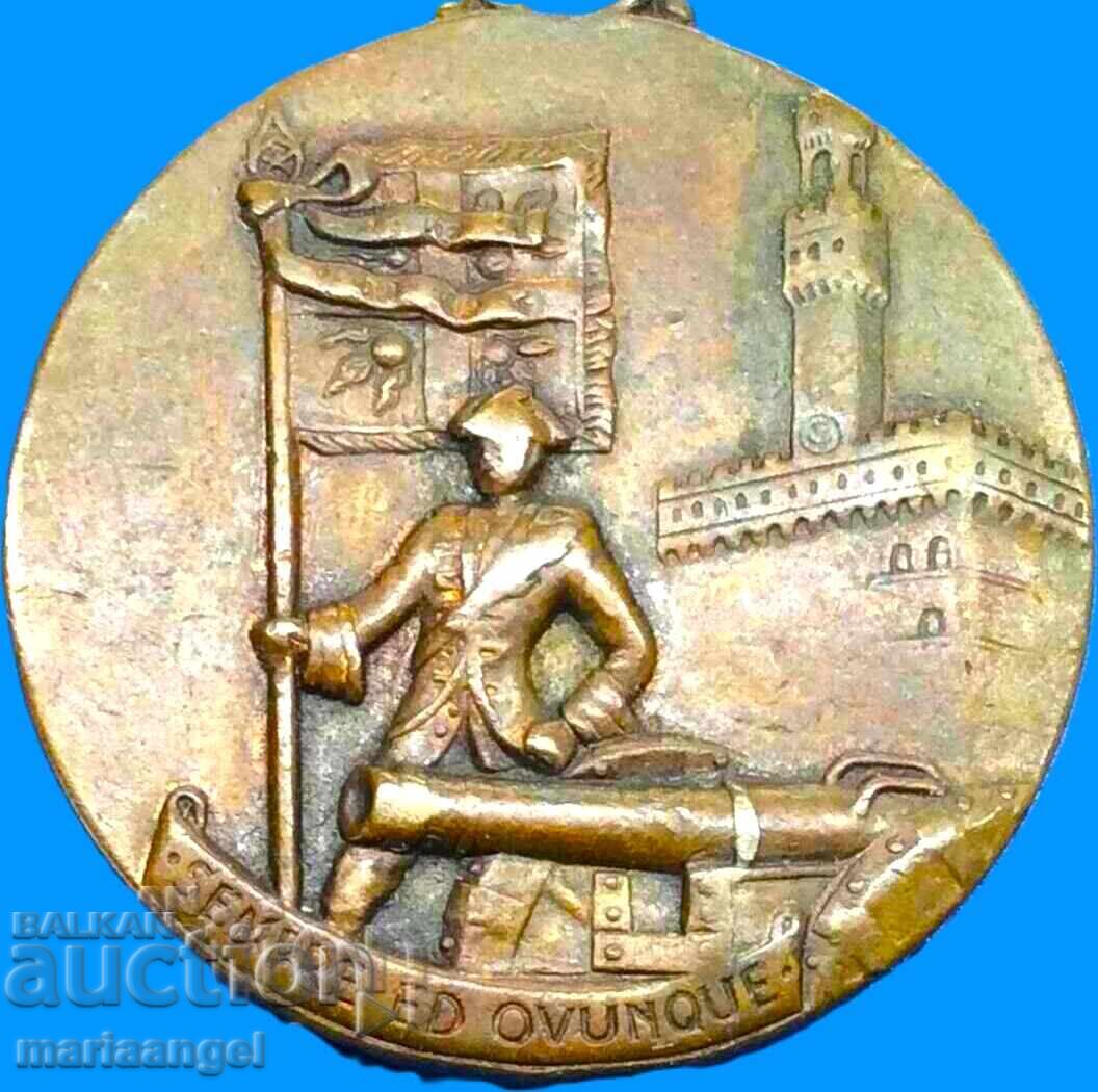 1956 Italia medalie "Congresul Național al Artileriștilor" Florența cu preț € 16.00 | 31.29 BGN