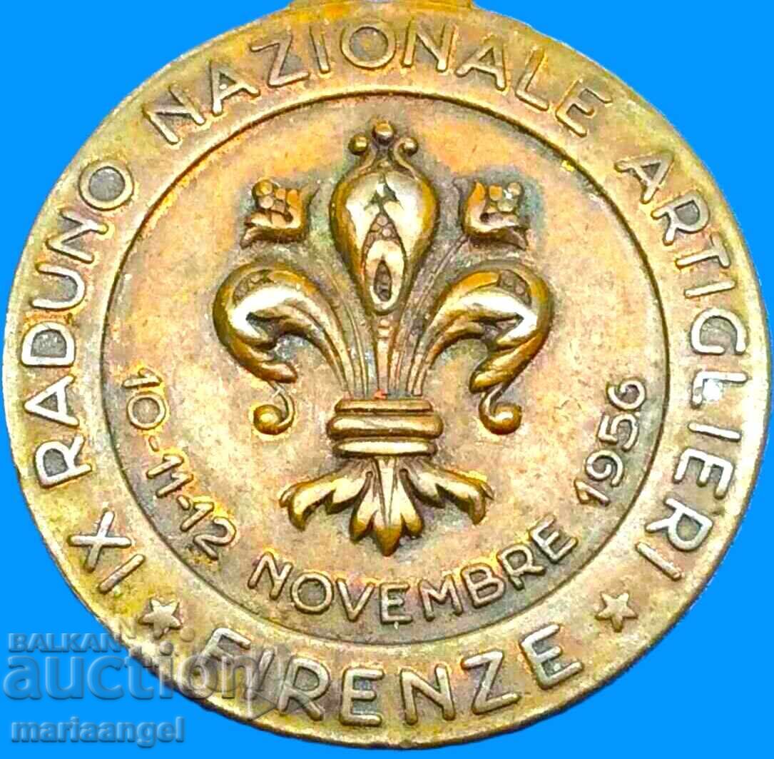 Licitație 1956 Italia medalie "Congresul Național al Artileriștilor" Florența