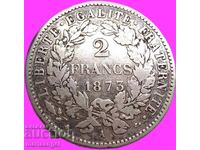 Γαλλία 2 φράγκα 1873 δοκιμίου 835 9.8γρ Κέρες ασήμι