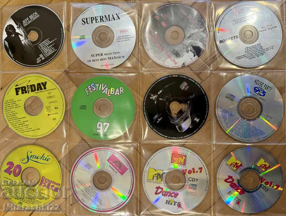 DISCS, CD-S ORIGINALS WITH MUSIC MP3/CD -12 PCS