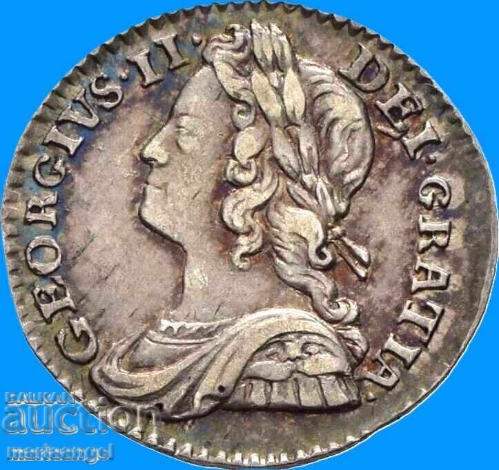Licitație 2 Pence 1740 Marea Britanie Maundy George II 1727-1760 argint