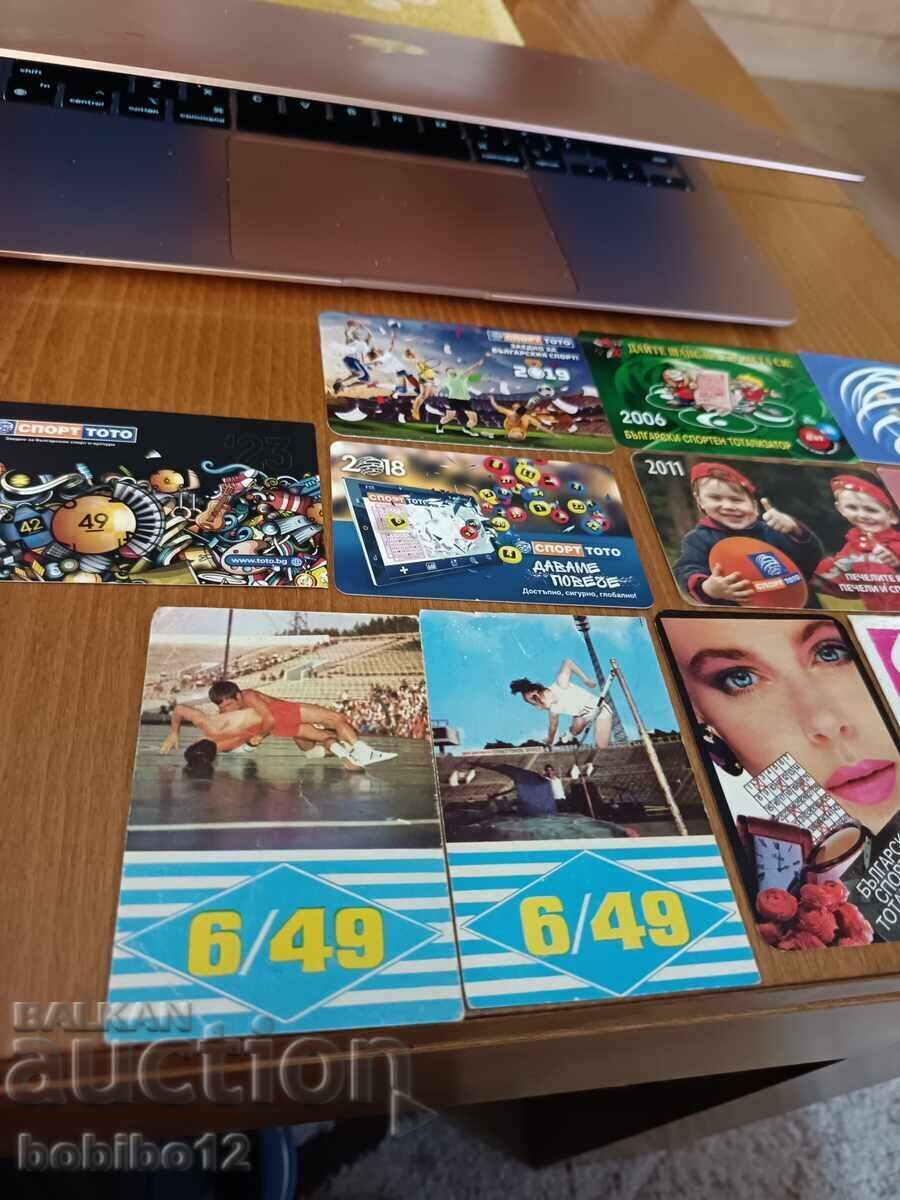 Delivery of Lot of 12 vintage calendars for 6