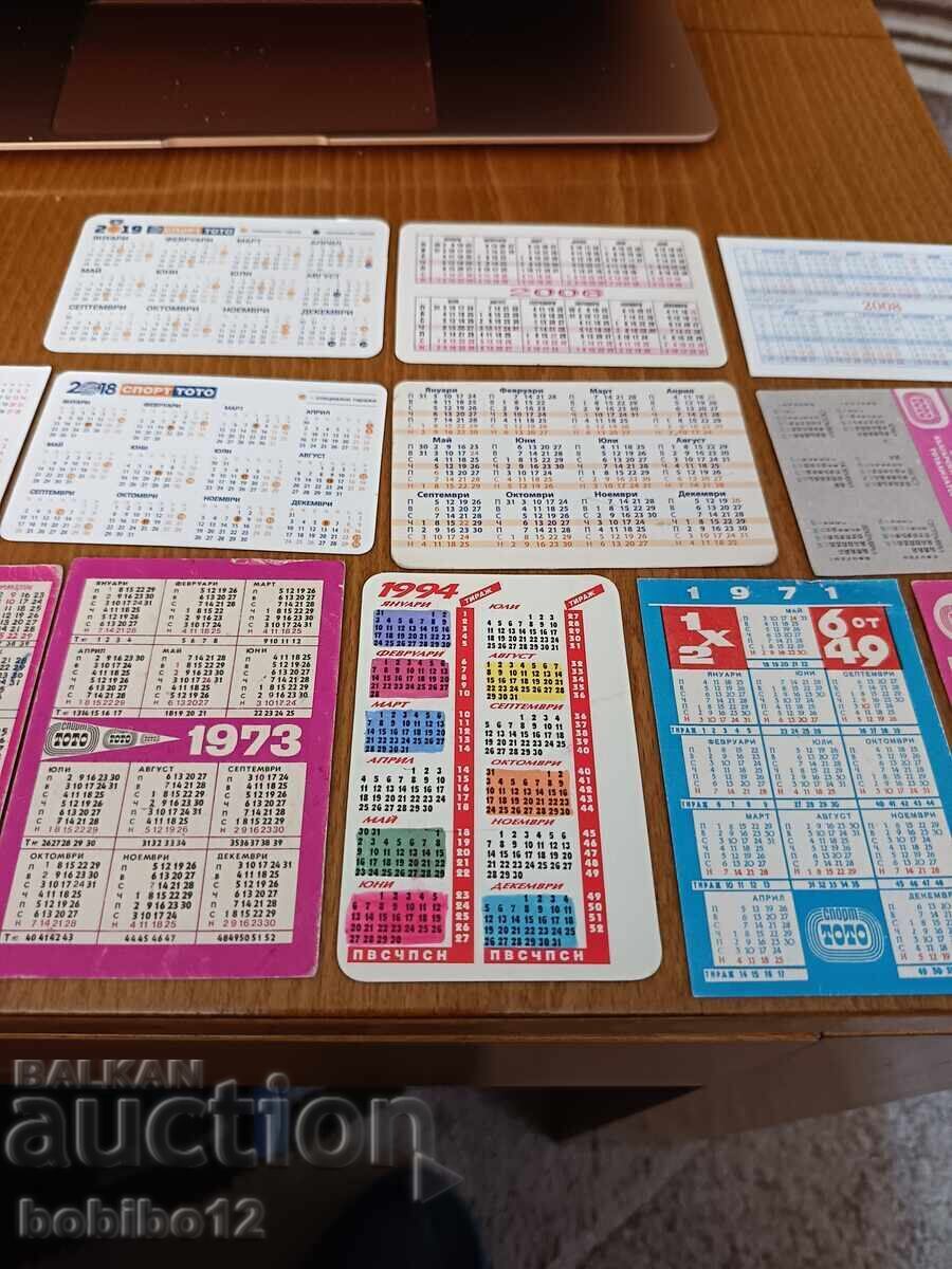 Lot of 12 vintage calendars for 6 - 6