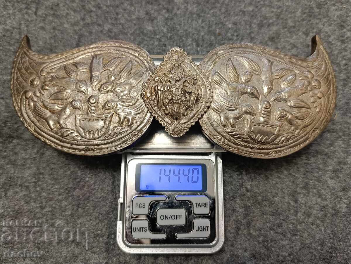 Vŭzrozhdenski Srebŭrni Kovani pafti pafta nosiya nakit 19V - 7