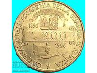 200 лири 1996 Италия 100 години - юбилейна