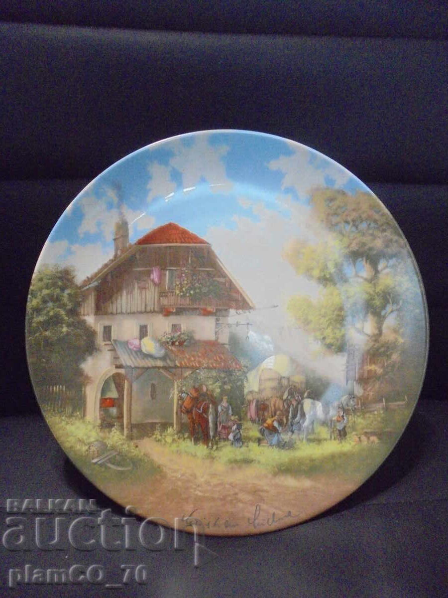 №*8547 Old porcelain plate / decorative panel - 5
