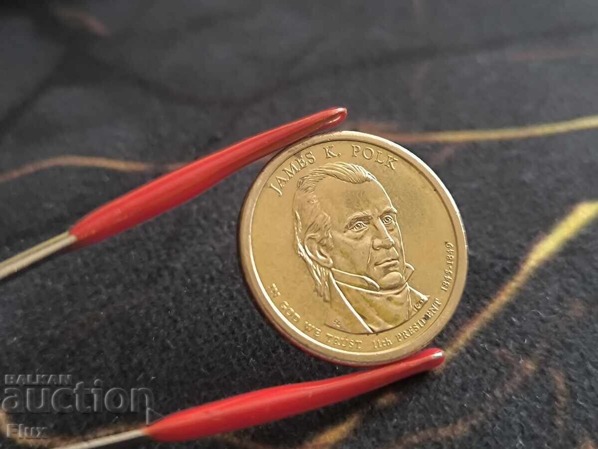 Monedă - SUA - 1 dolar (James Polk) UNC | 2009 Monedă - SUA - 1 dolar (James Polk) UNC | 2009