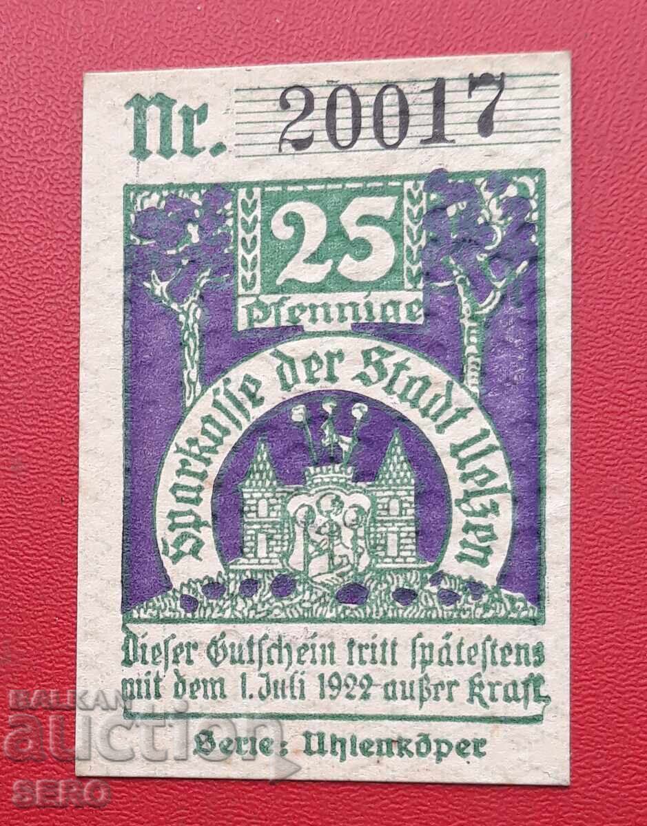Bancnotă - Germania - Saxonia - Ilzen - 25 pfennig 1922 cu preț € 1.01 | 1.98 BGN