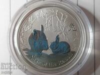 Αυστραλία 2011, 50 σεντ Έτος του Κουνελιού 1/2 oz