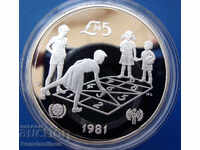 Μάλτα 5 Λίρες 1981 UNC PROOF Πολύ Σπάνιο