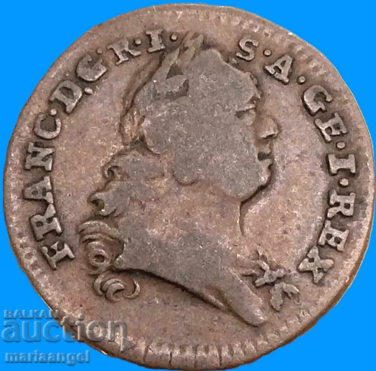 Delivery of 1 pfennig 1759 Austria imp. Franz Stefan 2.50g - rare