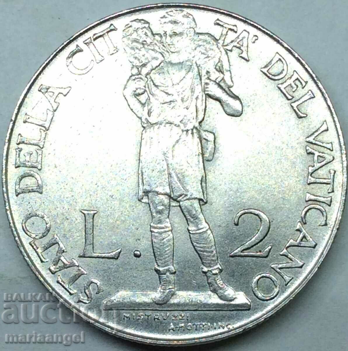 Licitație 2 lire 1941 Vatican Ioan Botezătorul