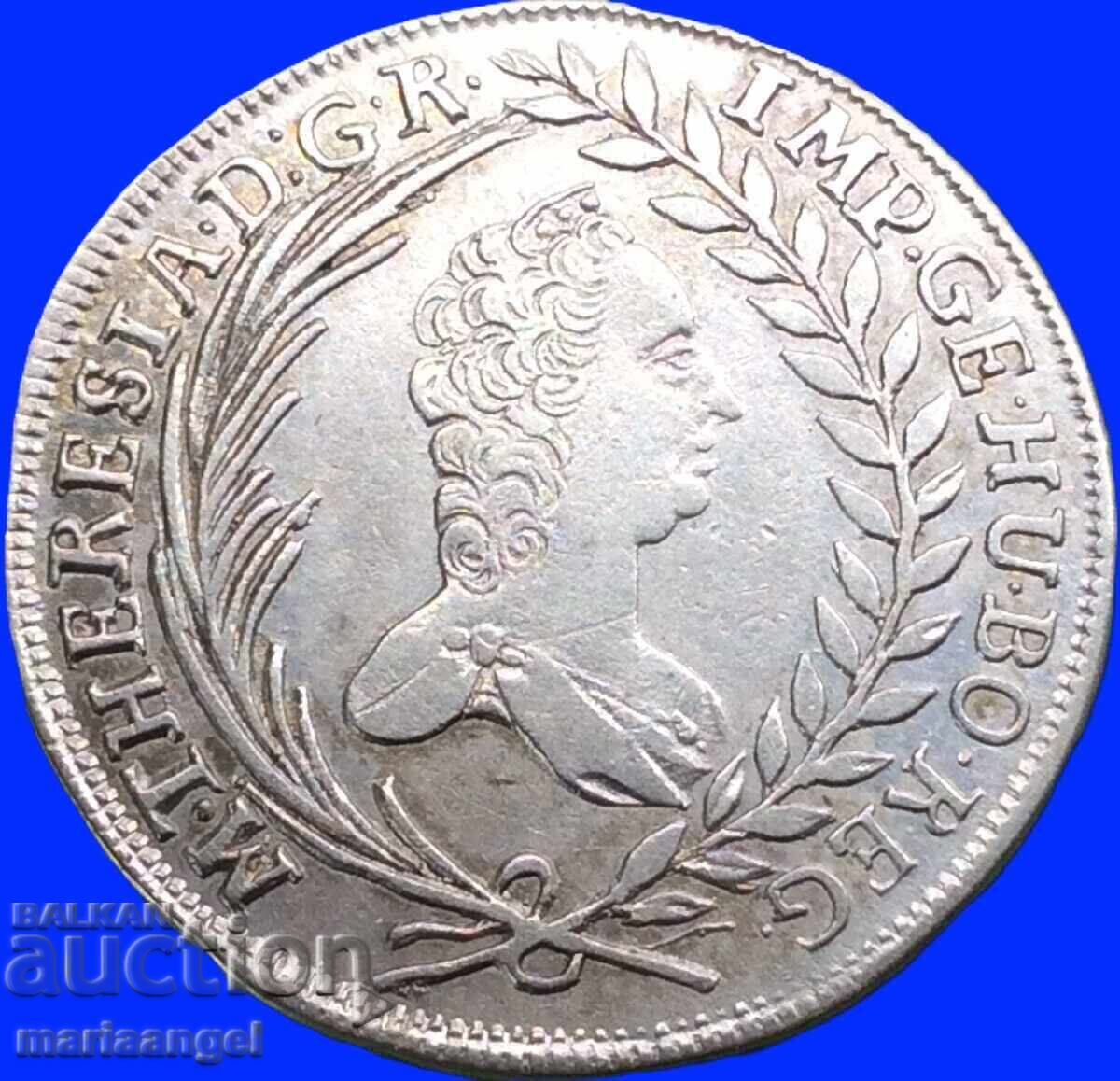 20 kreĭtsari 1764 Ungaria Maria Terezia KB - Kremnitz argint - 7