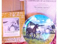 Порцеланова чиния Англия The best horses сертификат, кутия