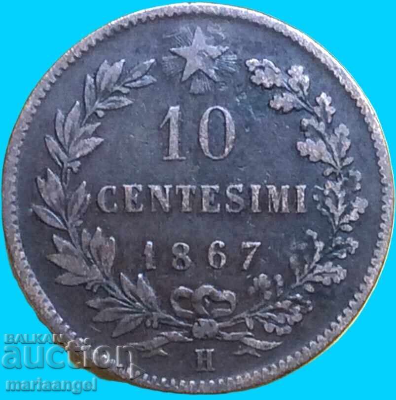 10 Centesimi 1867 Italia 30mm H - Birmingham Victor Emmanuel - 7