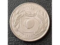 25 цента САЩ 1999 Джорджия