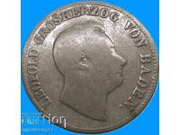 1 kreĭtser 1852 Baden Germania Marele Duce Leopold