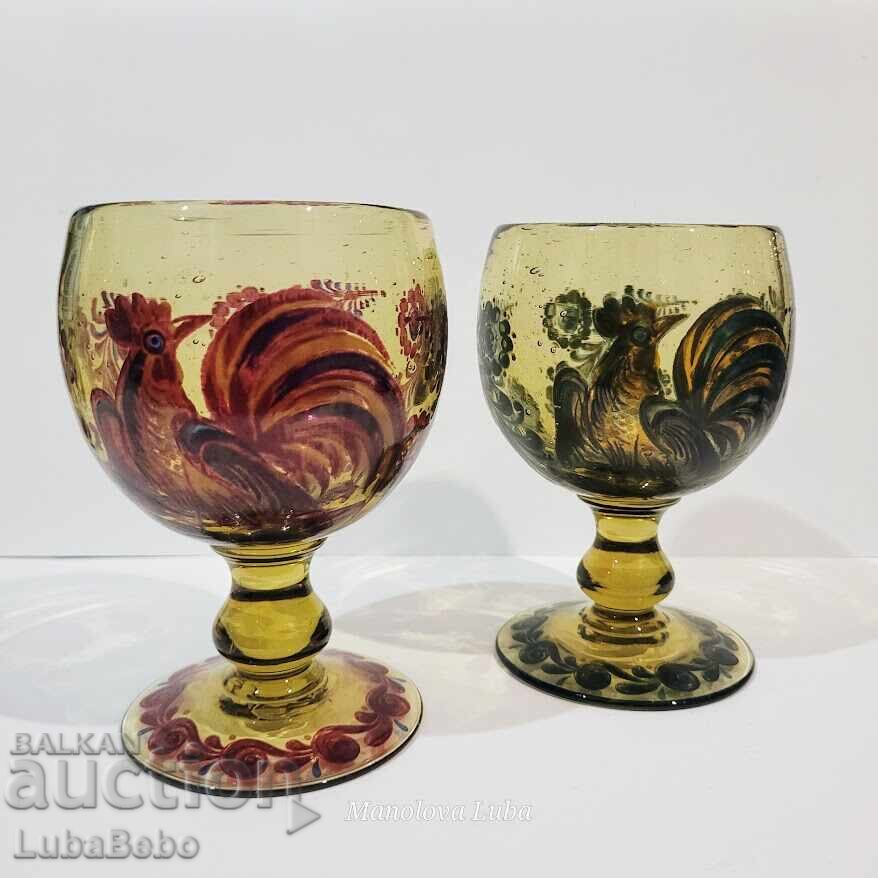 Livrarea Set vintage din șase pahare Alfred Taube Kristall