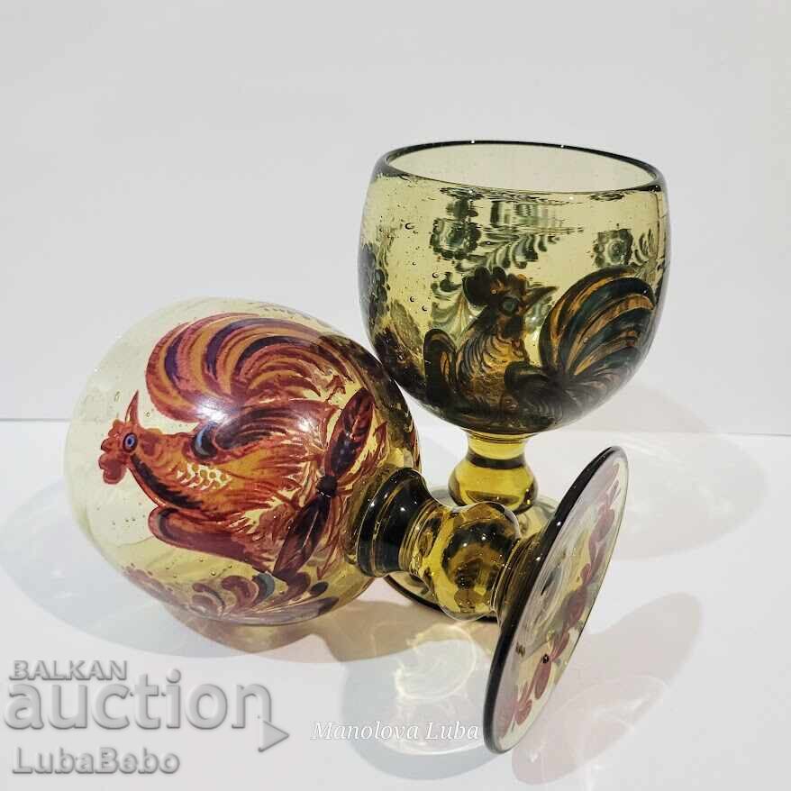 Set vintage din șase pahare Alfred Taube Kristall - 5