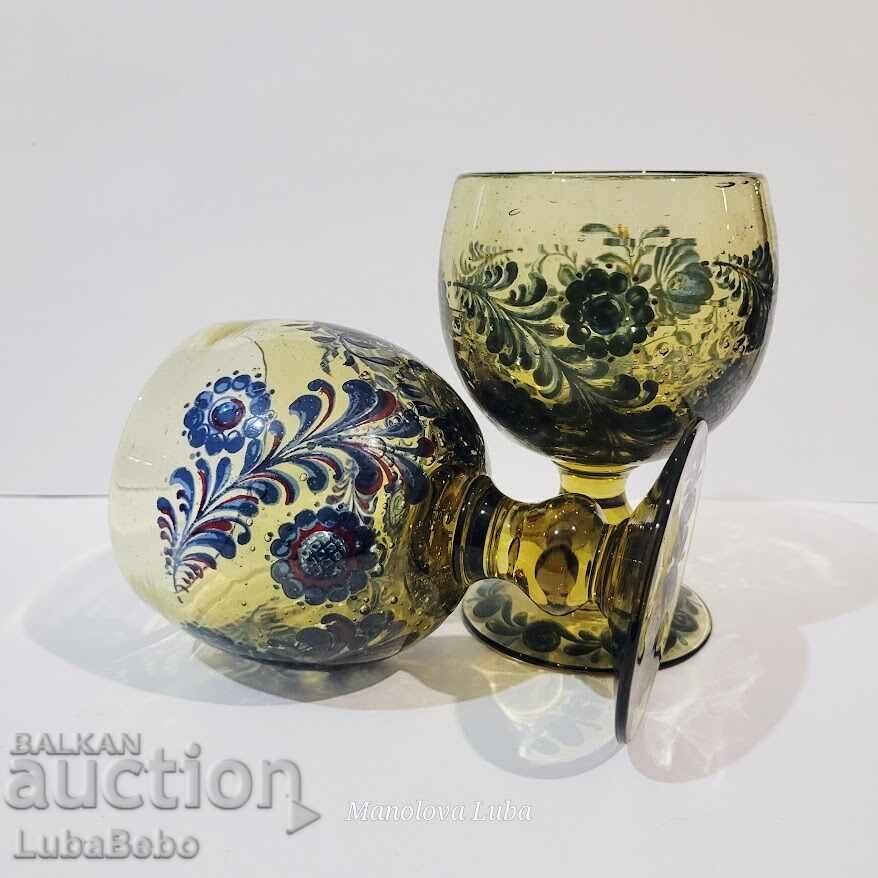 Set vintage din șase pahare Alfred Taube Kristall - 7