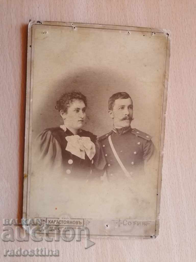 Φωτογραφία χαρτόνι, φωτογραφία, Πριγκιπικός αξιωματικός Καραστογιάνοφ Ιβάν