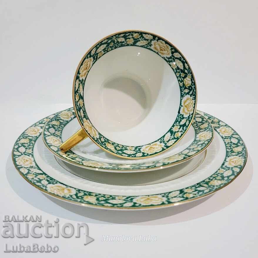 Licitație Set triplu, ceașcă de ceai din porțelan Schumann Bavaria