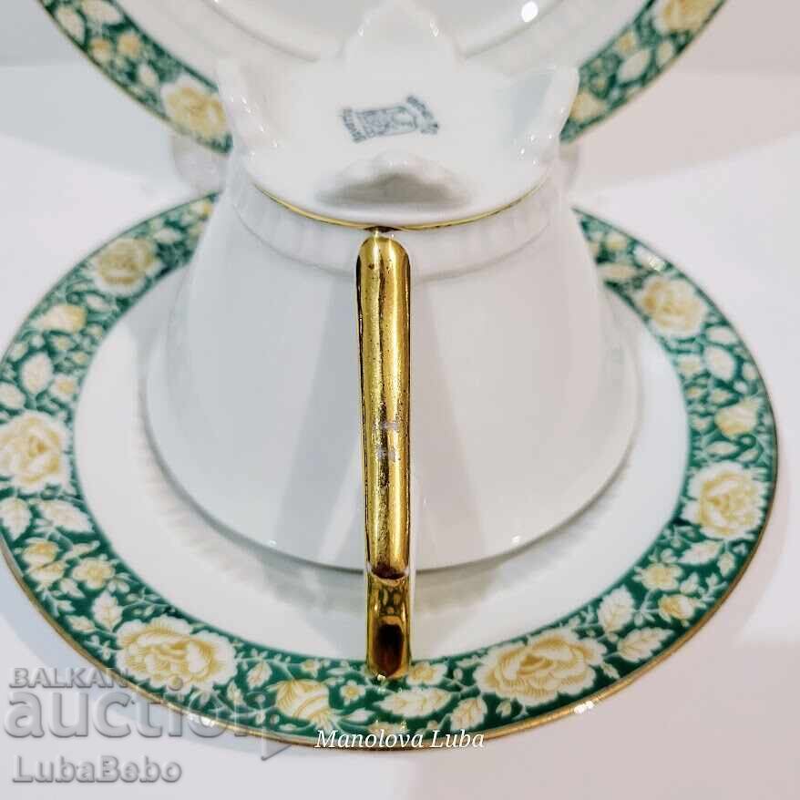 Set triplu, ceașcă de ceai din porțelan Schumann Bavaria - 7