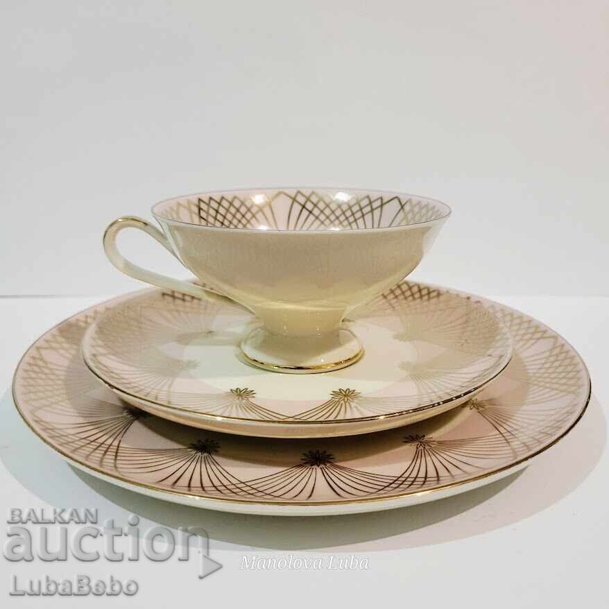 Τριπλό σετ, πορσελάνινο φλιτζάνι τσαγιού Alka Kunst Bavaria με τιμή € 28.00 | 54.76 BGN