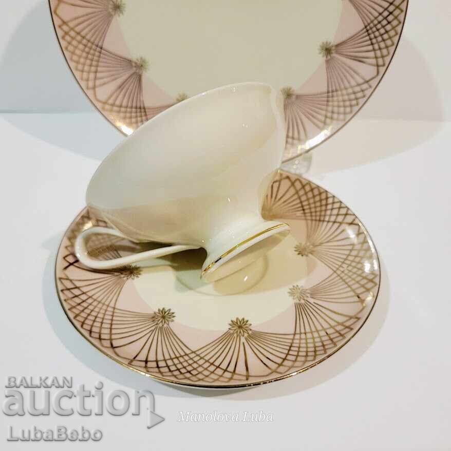 Τριπλό σετ, πορσελάνινο φλιτζάνι τσαγιού Alka Kunst Bavaria - 5