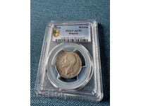 50 leva 1934 AU53 PCGS argint
