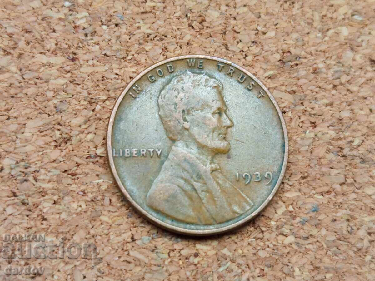SUA 1 cent, 1939