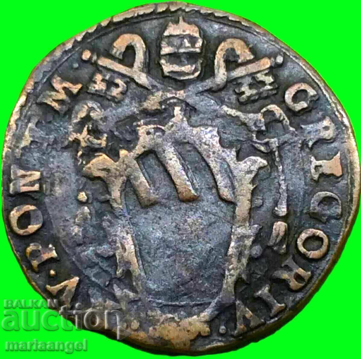 Quattrino 1624 Vatican "The Immaculate" George XV Rome - rar - 6