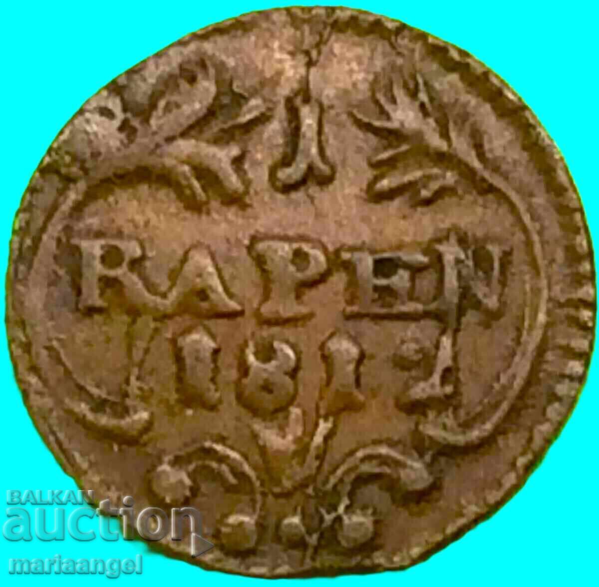 Livrarea Elveția 1 rapen 1812 cantonul Lucerna - rară