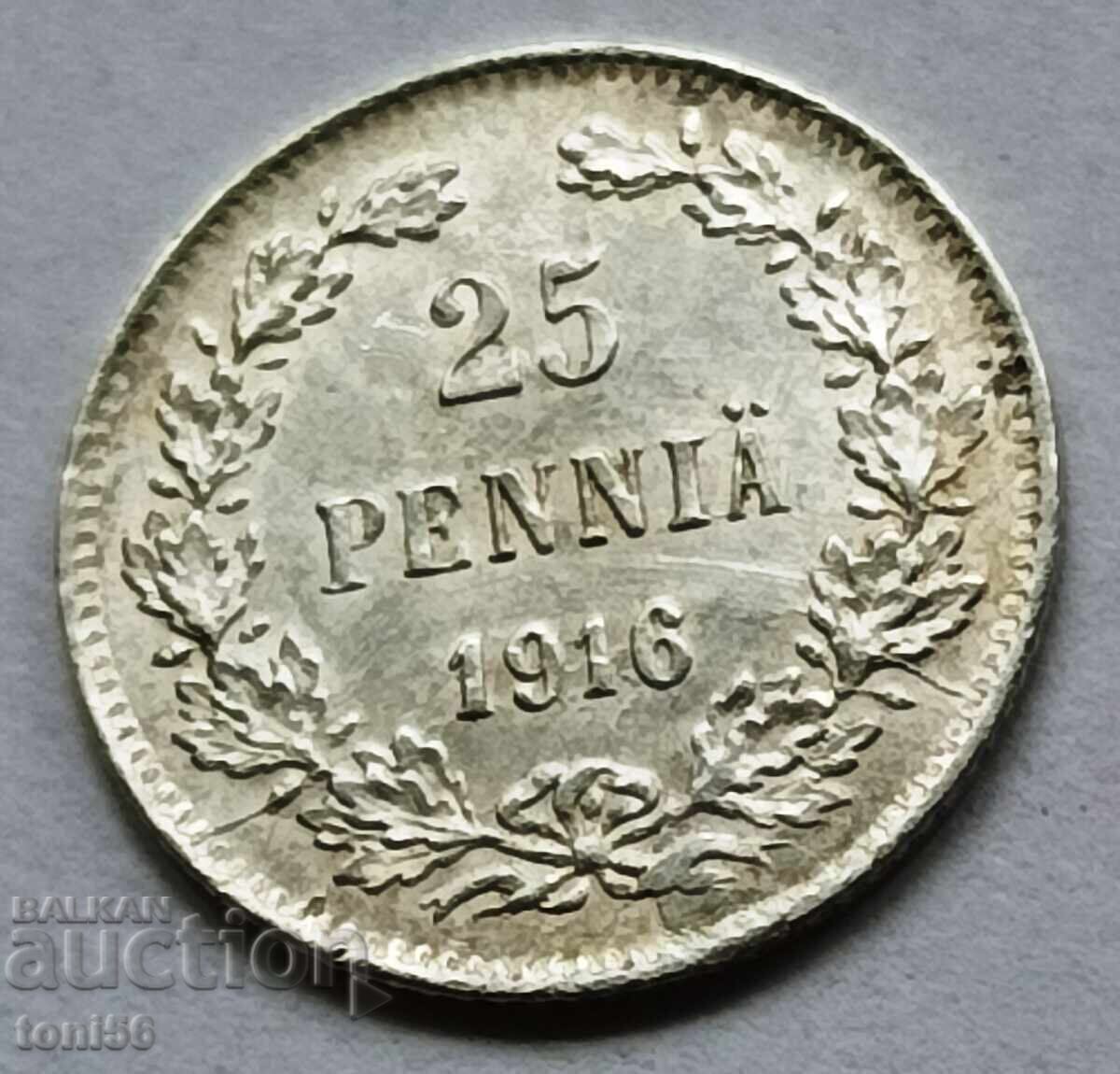 Φινλανδία 25 πένι 1916 aUNC