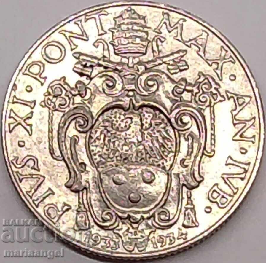 50 Centesimi 1933-1934 Vatican Jubilee! - 5