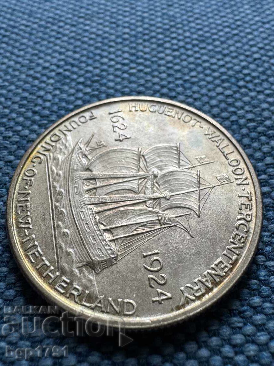 1/2 dolar 1924 Huguenot SUA argint UNC - 5 1/2 dolar 1924 Huguenot SUA argint UNC - 5