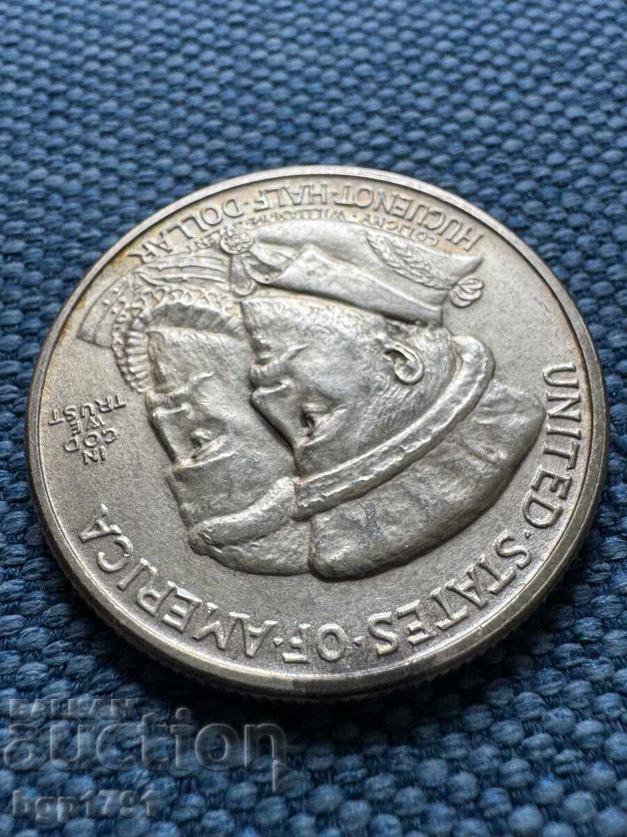 1/2 dolar 1924 Huguenot SUA argint UNC - 6 1/2 dolar 1924 Huguenot SUA argint UNC - 6