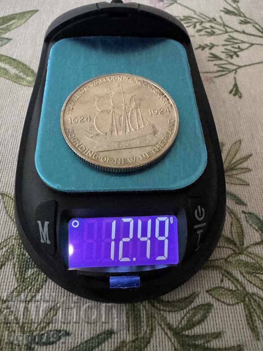 1/2 dolar 1924 Huguenot SUA argint UNC - 7