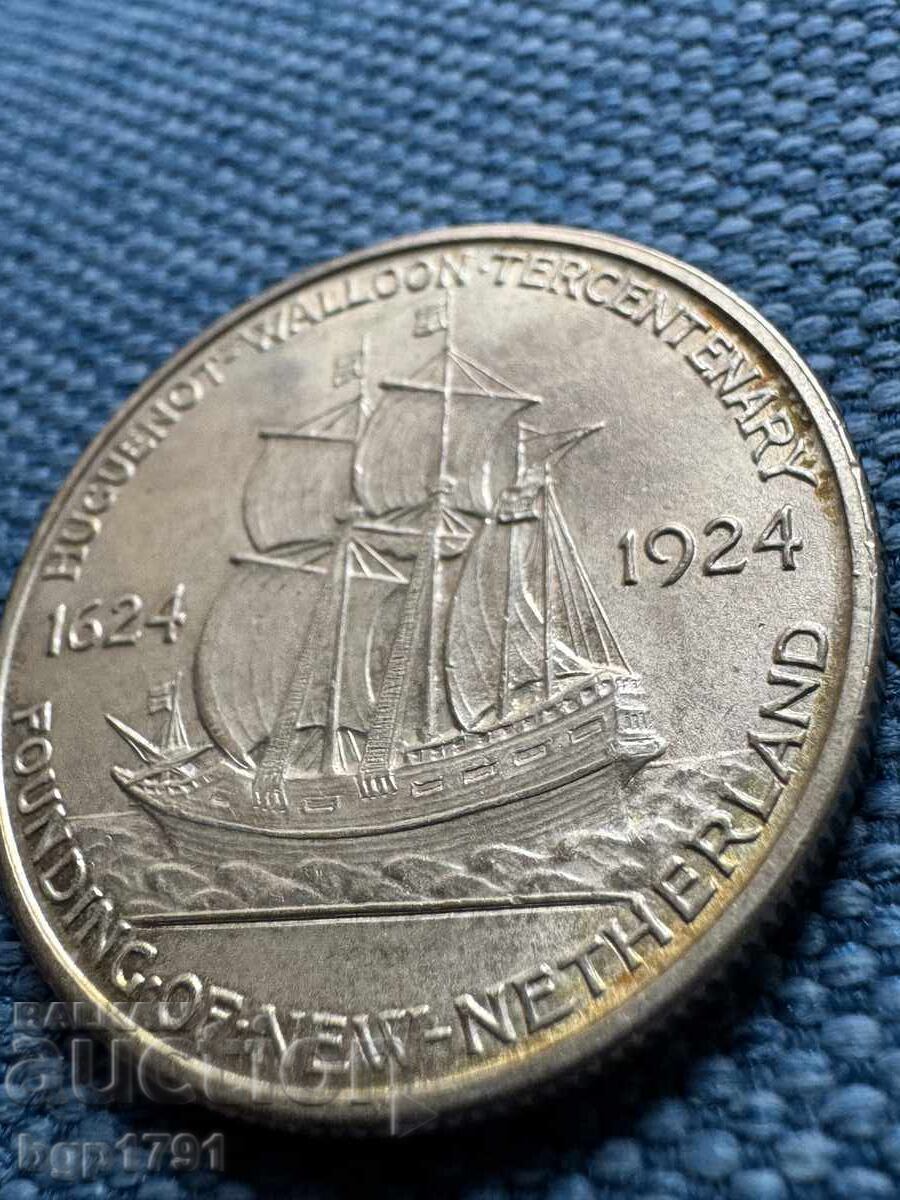 1/2 dolar 1924 Huguenot SUA argint UNC 1/2 dolar 1924 Huguenot SUA argint UNC