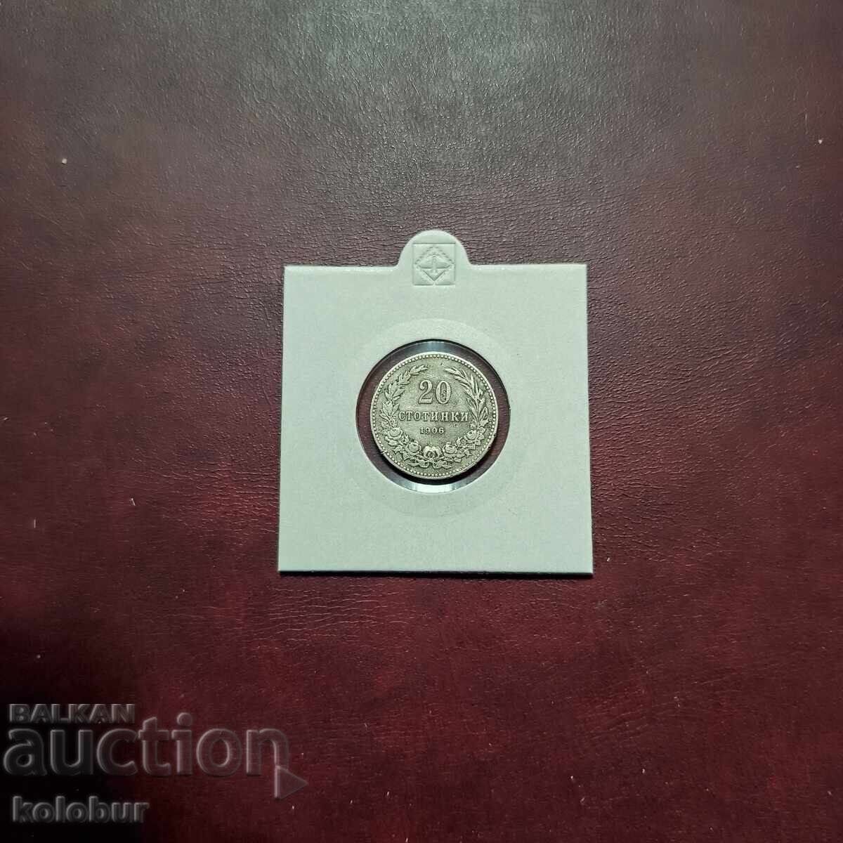 20 de cenți 1906 Bulgaria