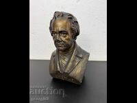 Toned plaster bust of Johann Wolfgang. No. 8036