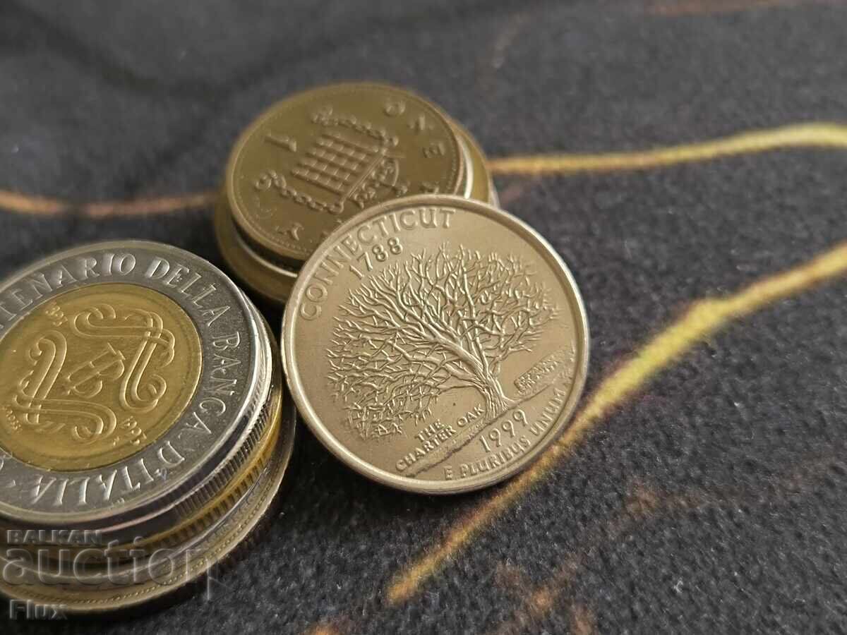 Monedă - SUA - 1/4 (sfert) de dolar (Connecticut) | 1999
