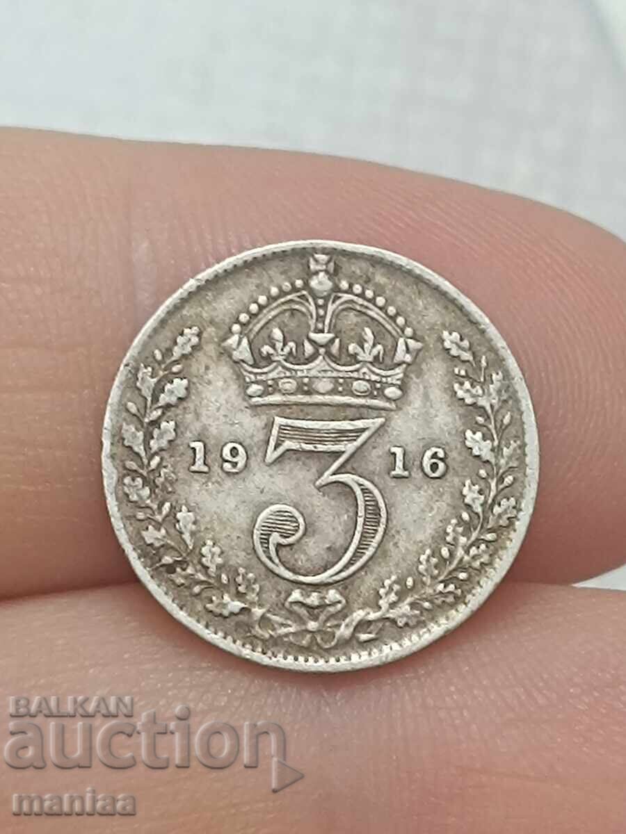 3 πένες 1916 ασημένιο! με τιμή € 7.00 | 13.69 BGN